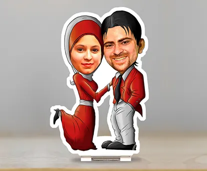 Muslim Couple Caricature